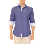 Boise Button Up Shirt // Navy (S)