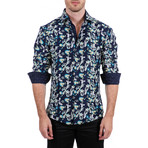 Pierre Button Up Shirt // Navy (L)
