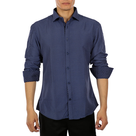 Albany Button Up Shirt // Blue (XS)