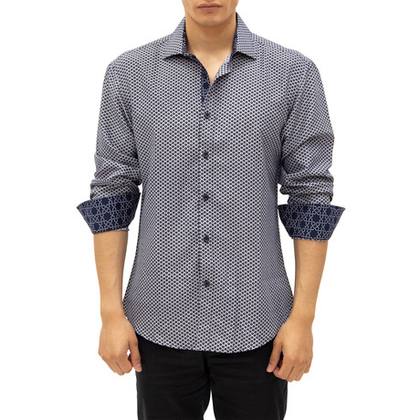 Lansing Button Up Shirt // Navy (XS)