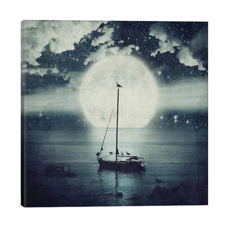 Starry Night Seascape  // Paula Belle Flores (18"W x 18"H x 1.5"D)