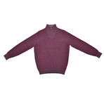 Baby Cashmere Half Zip Sweater // Purple (Euro: 46)