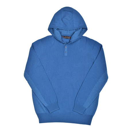 Hooded Cashmere Sweater // Blue (Euro: 46)