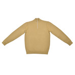 Half Zip Cashmere Blend Sweater // Yellow (Euro: 46)
