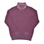 Baby Cashmere Half Zip Sweater // Purple (Euro: 56)