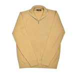 Half Zip Cashmere Blend Sweater // Yellow (Euro: 56)