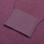 Baby Cashmere Half Zip Sweater // Purple (Euro: 46)
