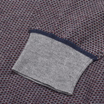 Polo Cashmere Sweater // Blue + Gray (Euro: 48)