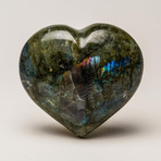 Genuine Polished Labradorite Heart // V2