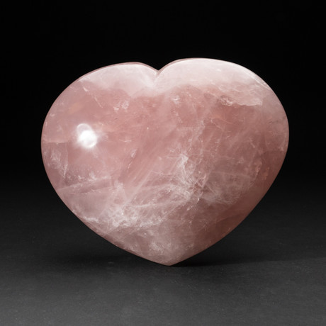 Genuine Polished Rose Quartz Heart // V3