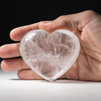 Genuine Polished Clear Quartz Heart // V2