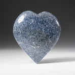 Genuine Polished Blue Quartz Heart // V2