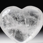 Genuine Polished Clear Quartz Heart // V2