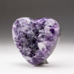 Genuine Polished Amethyst Crystal Clustered Heart // V1