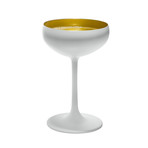 Olympia Champagne Bowl // White + Gold // Set of 2