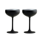 Olympia Champagne Bowl // Black + Silver // Set of 2