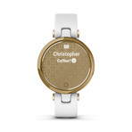 Lily™ Watch + Leather Band // Light Gold + White // 010-02384-A3