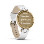 Lily™ Watch + Leather Band // Light Gold + White // 010-02384-A3