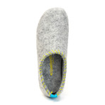 Yew House Slipper // Gray + Yellow Stitching + Blue Tab (Euro: 41)