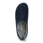Yew House Slipper // Navy + Gray Stitching (Euro: 42)