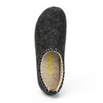 Yew House Slipper // Dark Gray + Beige Stitching (Euro: 39)