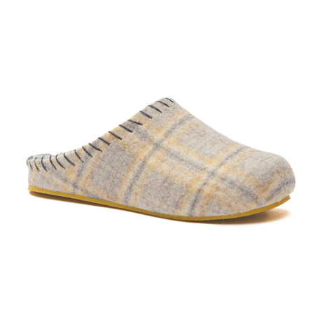 Pine House Slipper // Yellow Plated + Black Stitching + Beige Sole (Euro: 36)