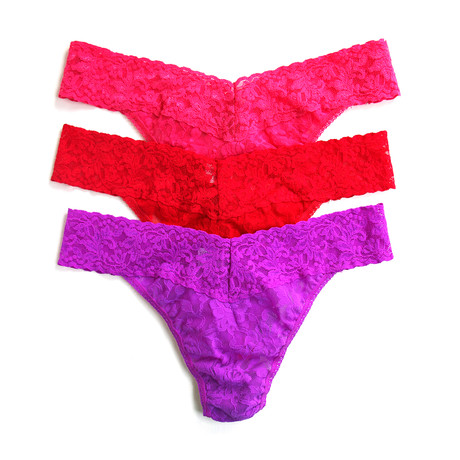 Heart Box Original Rise Thong // Multicolor // Pack of 3 (Onesize (4-14))