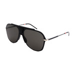Dior Men's 0224S-06W Aviator Sunglasses // Black + Ruthenium Gray