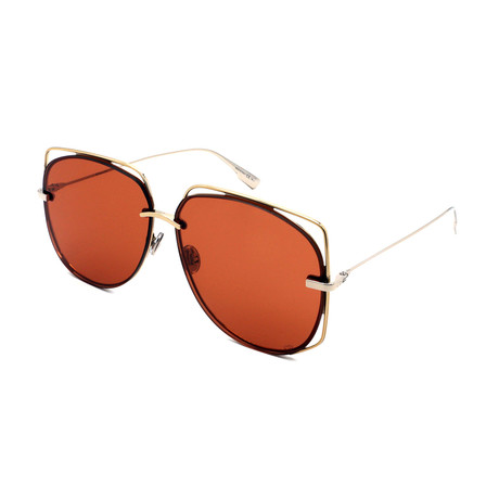 Unisex DIOR-STELLAIR-E6-3YG Sunglasses // Silver + Brown