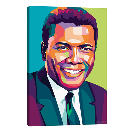 Sidney Poitier // Stars On Art (40"W x 26"H x 1.5"D)