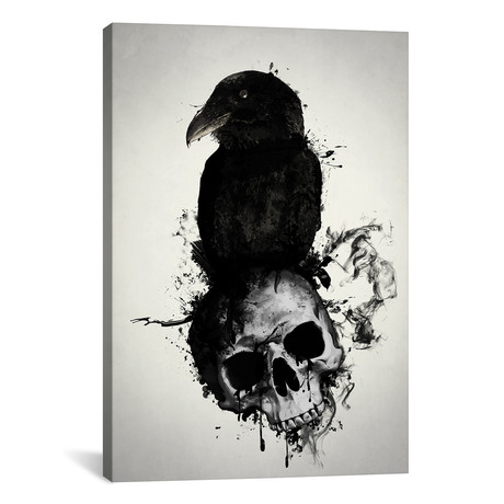 Raven and Skull // Nicklas Gustafsson (26"W x 18"H x 0.75"D)