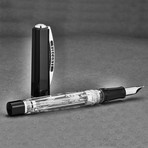 Visconti Opera Silver Dust Resin Fine Tip Fountain Pen // KP16-01-FP1F