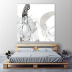 Monochrome Gestures III (72"W x 72"H x 1.5"D)