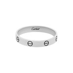 Cartier 18K White Gold Mini Love Ring // Ring Size: 8 // Pre-Owned