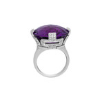 Bulgari 18K White Gold Amethyst Parentesti Ring // Ring Size: 6.25 // Pre-Owned