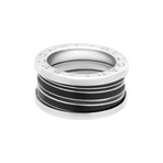 Bulgari 18K White Gold B.Zero1 4 Band Enamel Ring // Ring Size: 6.75 // Pre-Owned