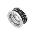 Bulgari 18K White Gold B.Zero1 4 Band Enamel Ring // Ring Size: 6.75 // Pre-Owned