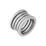 Bulgari 18K White Gold B.Zero1 5 Band Ring // Ring Size: 5.75 // Pre-Owned