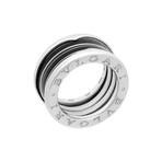 Bulgari 18K White Gold B.Zero1 4 Band Enamel Ring // Ring Size: 6.75 // Pre-Owned