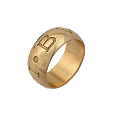 Bulgari 18K Rose Gold Monologo Ring // Ring Size: 10 // Pre-Owned