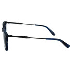 Bottega Veneta // Unisex Square Sunglasses // Blue + Dark Gray