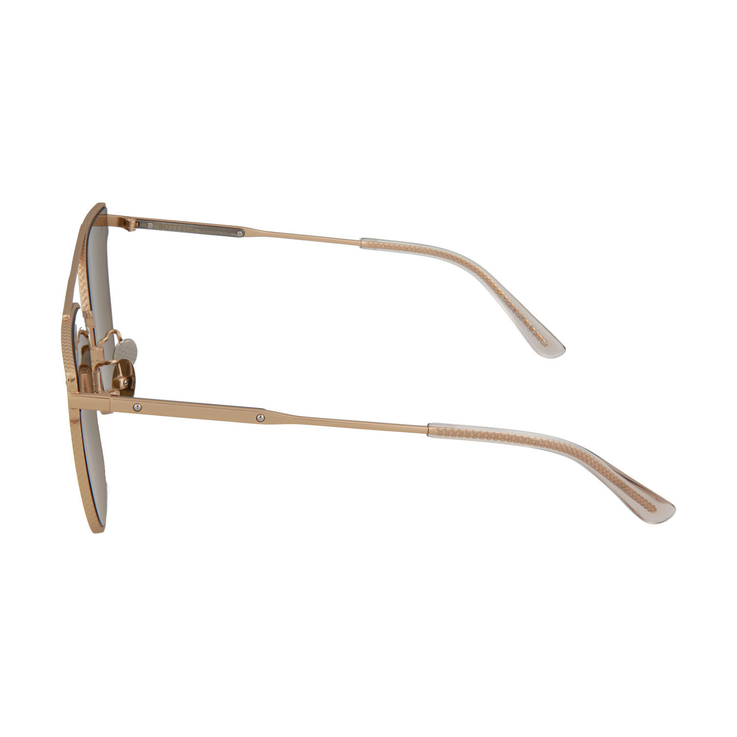 Bottega Veneta // Unisex Cat Eye Sunglasses // Semi Matte Rose Gold
