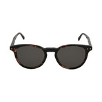 Bottega Veneta // Men's Round Sunglasses // Shiny Dark Gray + Havana