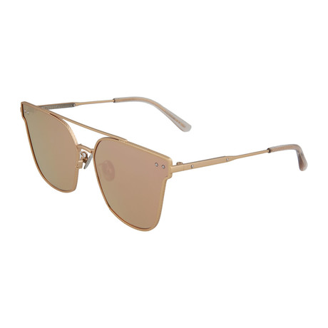 Bottega Veneta // Unisex Cat Eye Sunglasses // Semi Matte Rose Gold