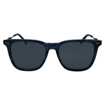 Bottega Veneta // Unisex Square Sunglasses // Blue + Dark Gray