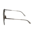 Bottega Veneta // Unisex Square Sunglasses // Shiny Transparent Gray