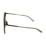 Bottega Veneta // Unisex Square Sunglasses // Shiny Transparent Mud