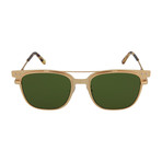 Bottega Veneta // Men's Square Sunglasses // Semi Matte Endura Gold