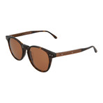 Bottega Veneta // Men's Round Sunglasses // Shiny Dark Havana