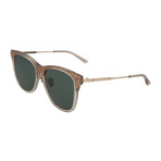 Bottega Veneta // Unisex Square Sunglasses // Shiny Transparent Powder